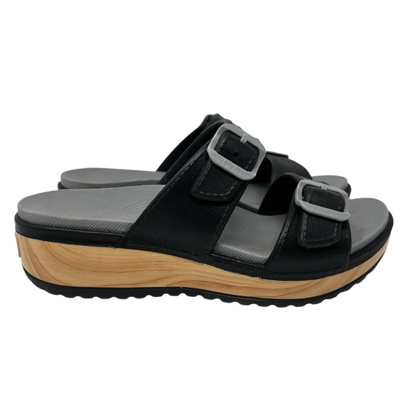Dansko Black and Gray Sandals with Buckle - Picture 2 of 8